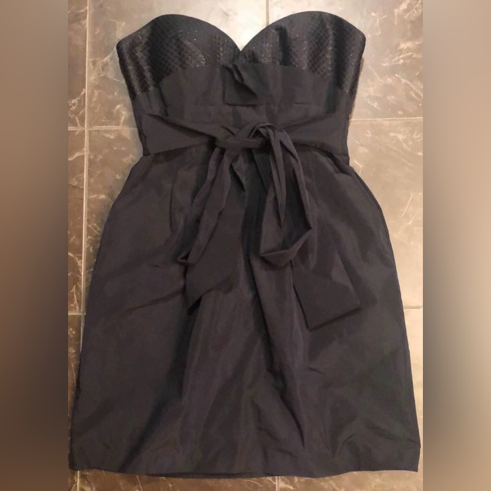 BCBGMaxAzria Strapless Black Dress